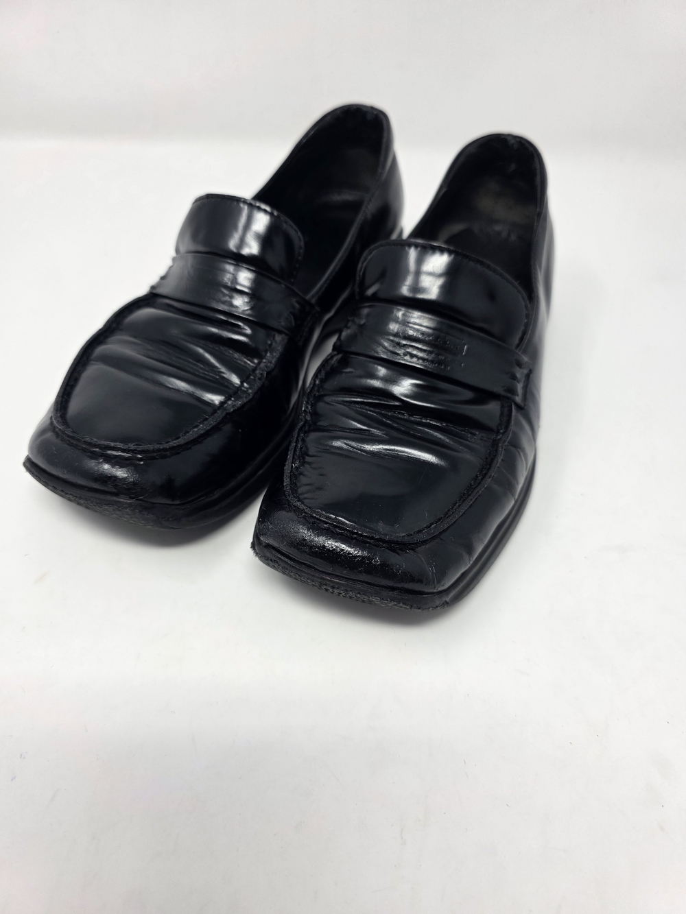 Coach Black Patent Leather Penny Loafers Y2K Square Toe Restored Women’s 7